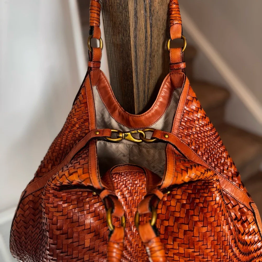 Cole Haan Genevieve Weave Large Triangle Tote - Picture 7 of 10